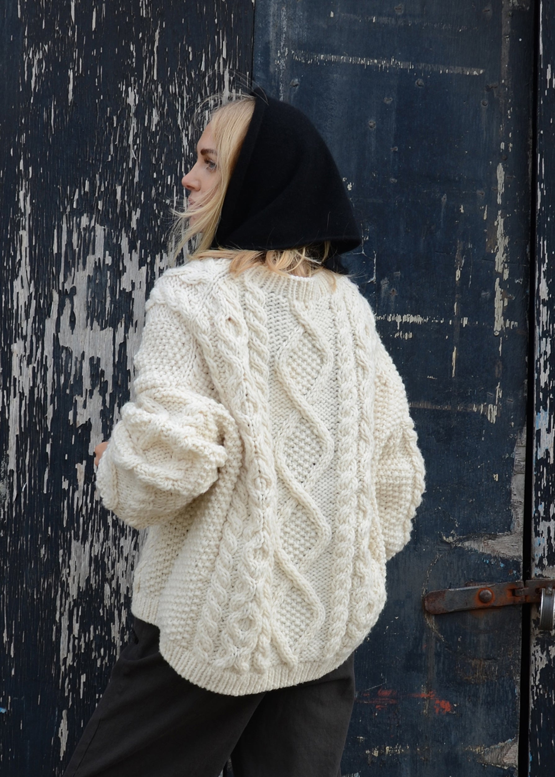 Cashmere necktie Scarf | Black