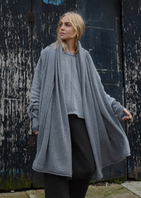 Oversize Cashmere Scarf | Grey