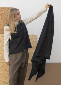 Eco Mohair Oversize Scarf | Charcoal