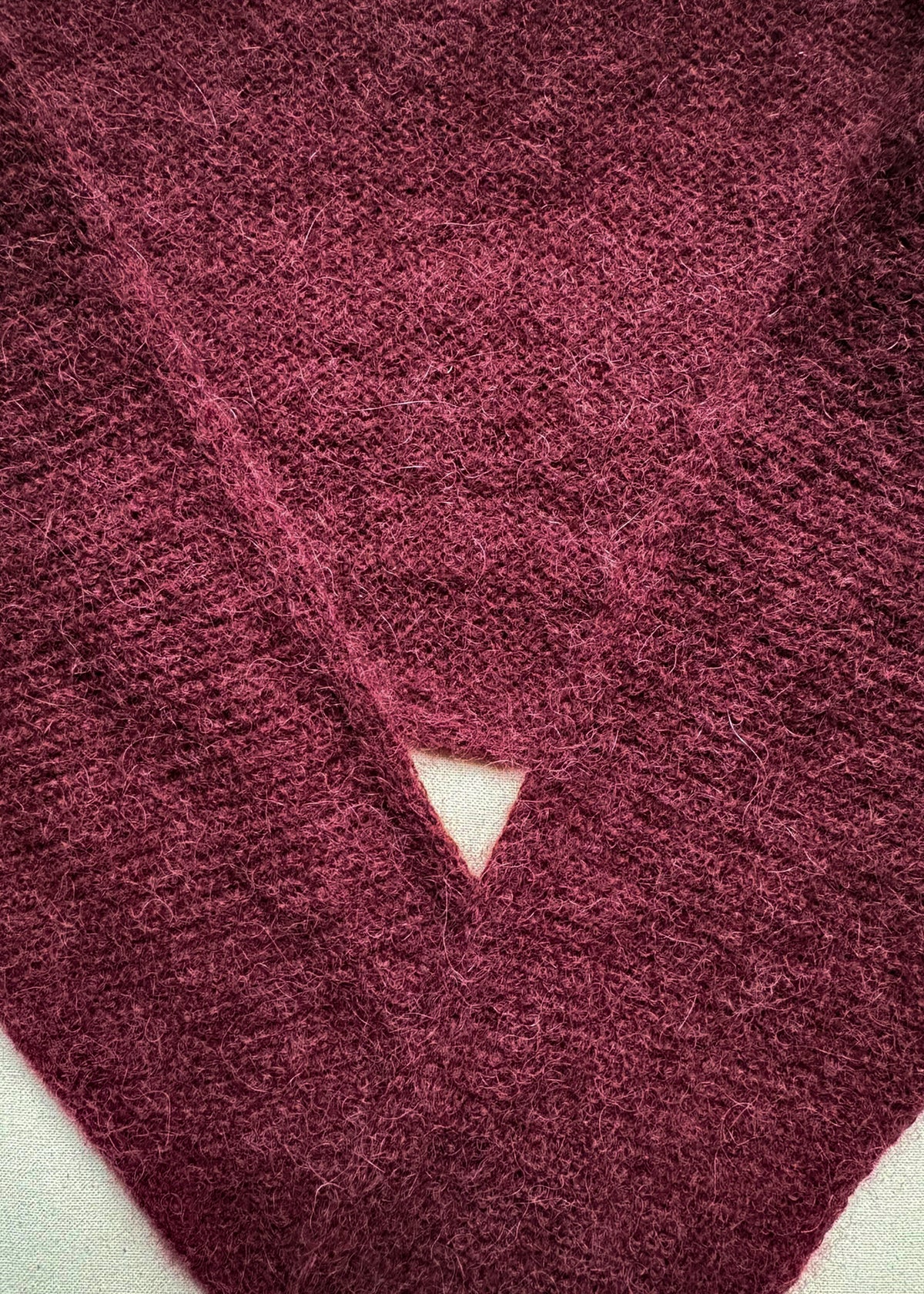 Alpaca blend necktie | Plum