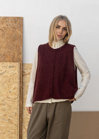 Alpaca Vest Top | Plum