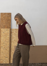 Alpaca Vest Top | Plum