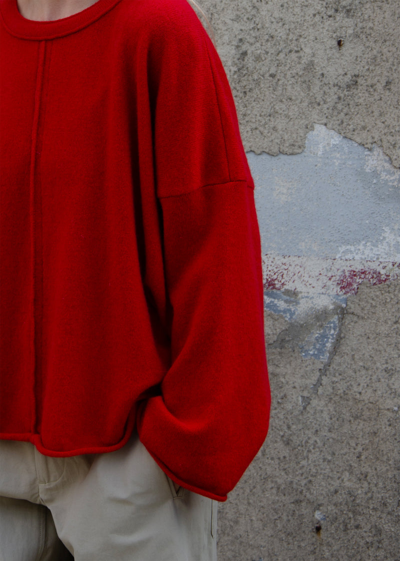 Cashmere sweater | Bright Red