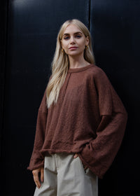 Alex Crop Sweater | Burnt Toffee