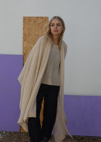 Eco Mohair Multi Functional Scarf | Buttermilk