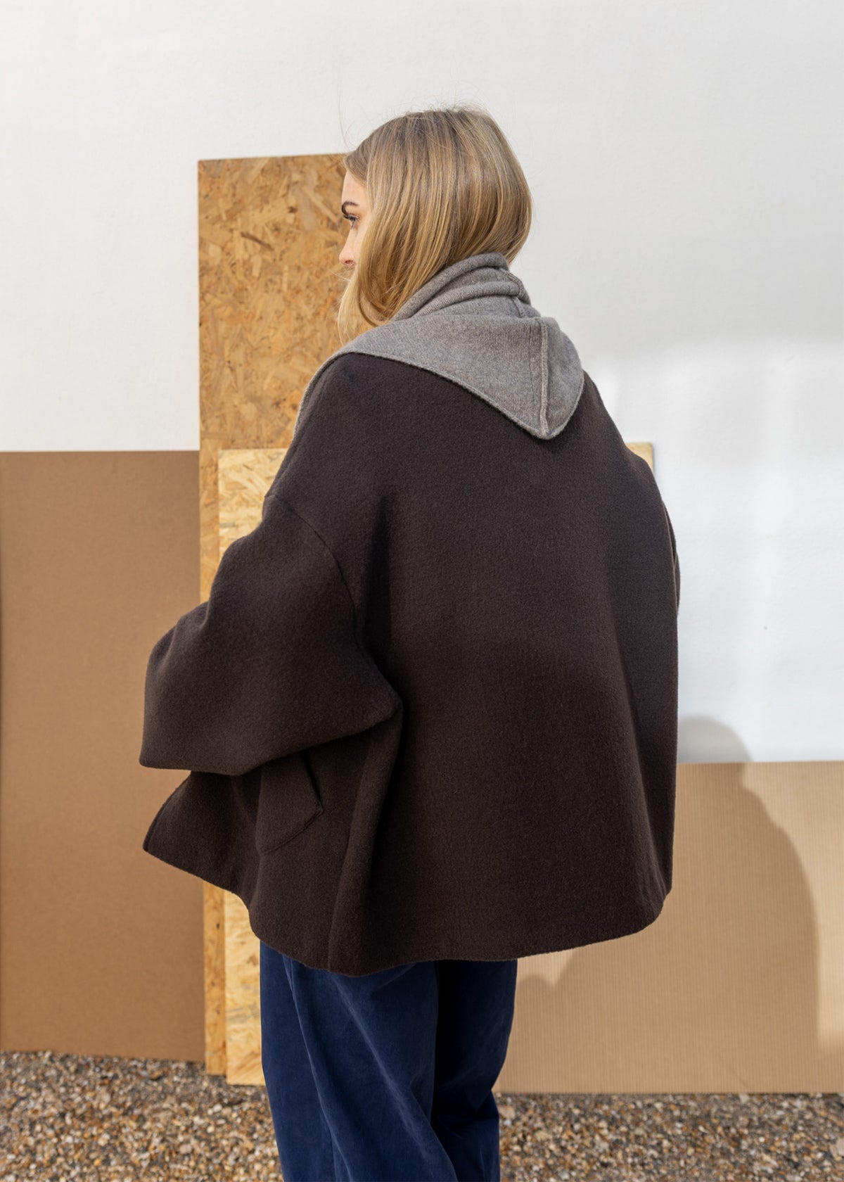 Cashmere Triangle Scarf | Mushroom
