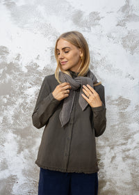 Cashmere Triangle Scarf | Mushroom