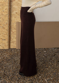 Wide Leg Cashmere Trousers | Raisin