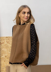 Cashmere Tramline Vest Top | Gingerbread