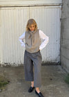 Alex Mohair Crop Vest Top | Dove Grey