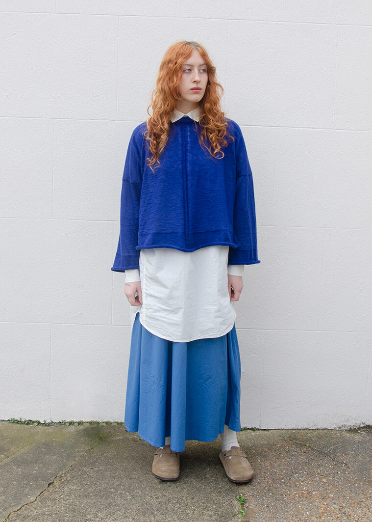 Alex Crop Sweater | Cobalt Blue