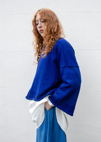 Alex Crop Sweater | Cobalt Blue